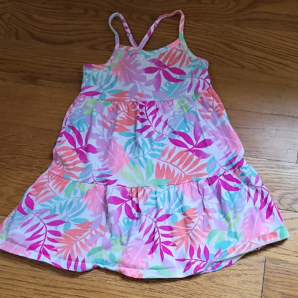 Toddler Girls Tropical Leaves Dress - Picture 1 of 3